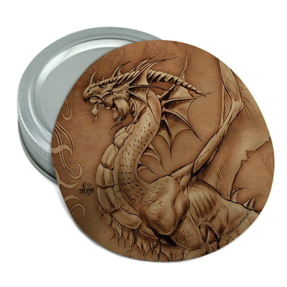 Dragon Parchment Fantasy Round Rubber Non-Slip Jar Gripper Lid Opener