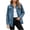 Blue, variant on Oversized Jean Jacket Women Long Sleeve Button Down Denim Jackets with Pockets Trendy Vintage Jean Jacket Coat