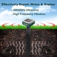 thumbnail image 6 of Mole Repellent Solar Powered for Lawns 2 PCS , Gopher Repellent Ultrasonic Solar Powered for Yard Outdoor, 6 of 9