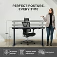thumbnail image 4 of Rise Up Premium Electric Standing Desk 60x30”| Dual Motor Adjustable Height Sit Stand Computer Desk for Home Office | Ergonomic Motorized Desk with Memory Presets, Anti-Collision, and Steel Frame, 4 of 8