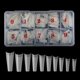 thumbnail image 1 of Uñas acrílicas de ataúd natural - Puntas de uñas de bailarina de ataúd Uñas de media cubierta Uñas postizas acrílicas largas Artificial 10 Tamaño 500 piezas con caja (Natural), 1 of 5