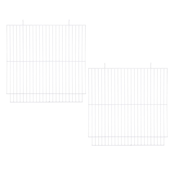 DRAFIDEEP 2-Pack White Removable Metal Cage Divider Panels for Small Animals and Hamster Habitats