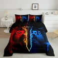 thumbnail image 2 of jejeloiu Red Game Console Bedding Comforter Set,Cartoon Gamepad Twin Comforter Sets,Orange Blue Lightsaber Bedding Set For Boys,Breathable Bedroom Decorative Reversible,2 Pieces, 2 of 8