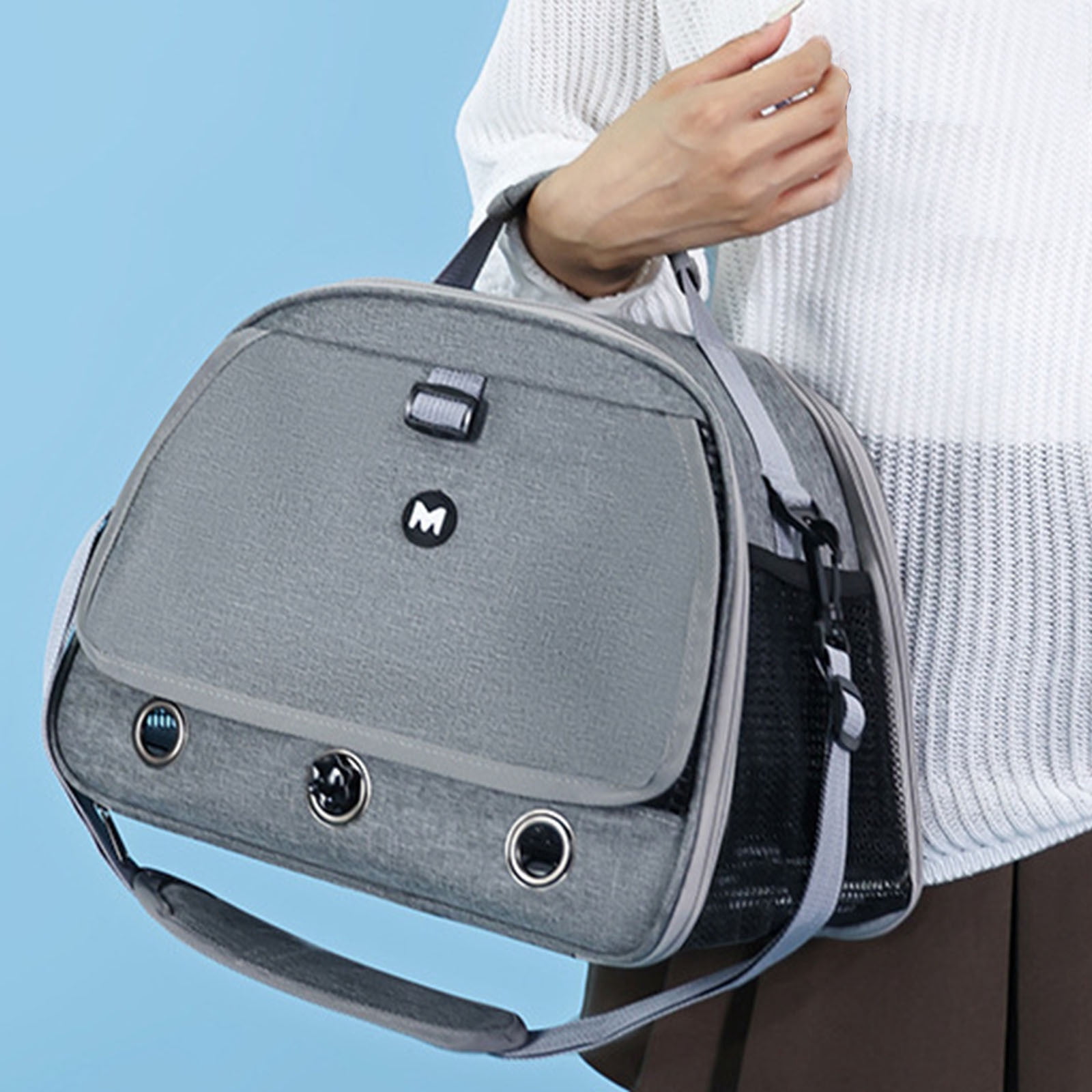 Multifunctional Small Animal Backpack And Pet Bag for Birds Cats Dogs Portable Breather Pet with Feeder Cups Tray Lightweight Travel Bag for Small Birds Parrots