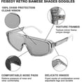 thumbnail image 5 of Retro Aviator Square Sunglasses Sport Siamese S Goggles For Men Women B2722, 5 of 5
