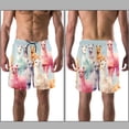 thumbnail image 3 of luoweisi Men's Beach Shorts Quick Dry Swim Trunks with Mesh Lining Alpaca M, 3 of 5