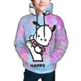 thumbnail image 4 of Sanrio Pochacco Kids' Hoodie 3d Print Sweatshirt Soft Pullover Hooded With Big Pockets Fans Gifts For Boys Or Girls Small, 4 of 7