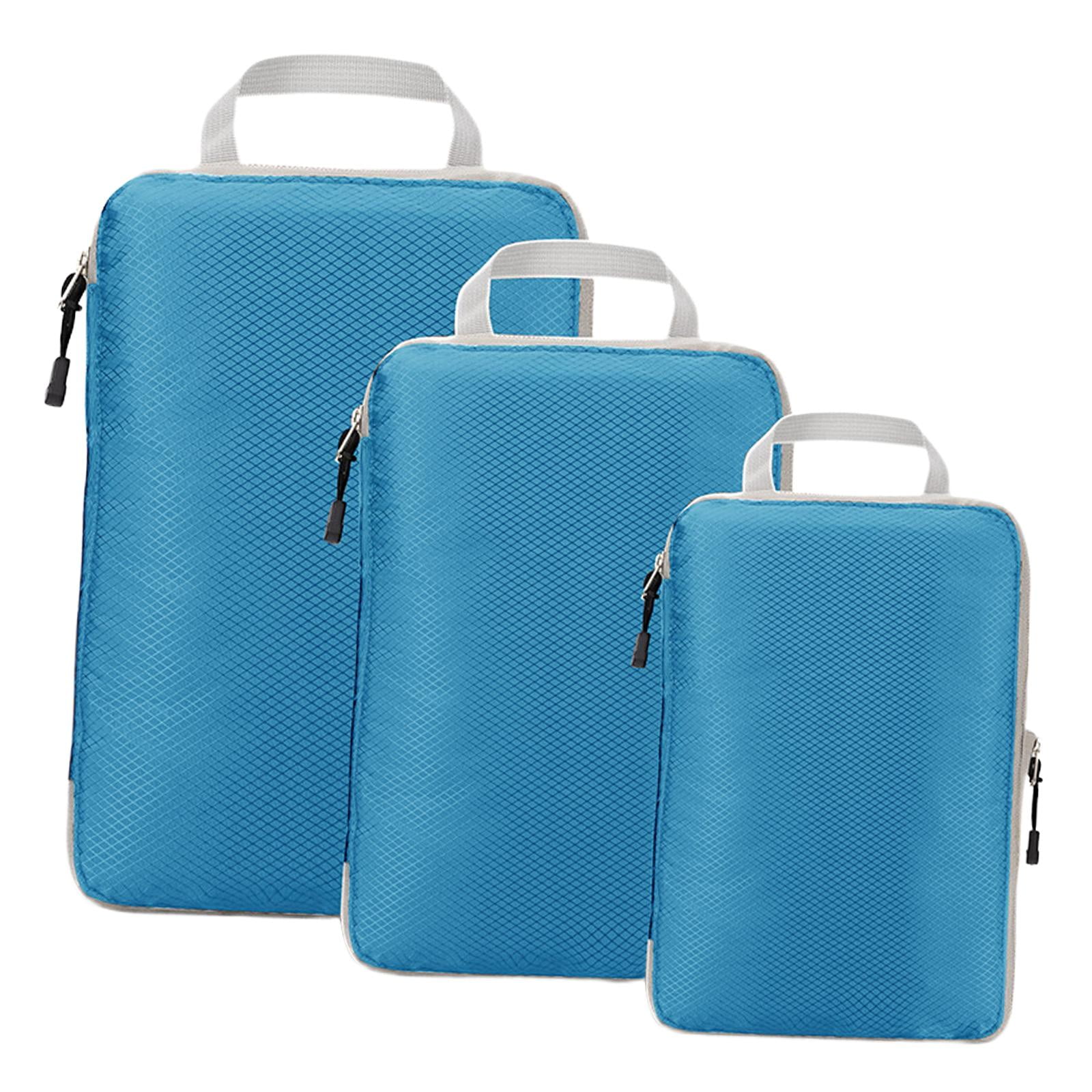 3Pcs Travel Compressible Packing Cubes Portable Clothing Underwear Bag