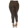 thumbnail image 3 of White Mark Women's Faux Suede Snake Print Pants, 3 of 6
