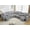 Gray-078, variant on Power Reclining L-Shaped Sectional Sofa with LED Lights, Speakers, Cup Holders, Black Faux Leather