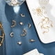 thumbnail image 5 of El kit para hacer aretes de sol y luna incluye 8 eslabones de latón de 4 estilos y dijes de cono, 12 ganchos para aretes, 20 anillas de acero y 20 tuercas de plástico para aretes., 5 of 7