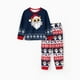 thumbnail image 5 of Conjuntos de pijamas navideños familiares a juego con divertidos dibujos de Papá Noel con gafas de sol (resistentes al fuego), 5 of 5