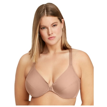 

Glamorise Full Figure Plus Size Front-Closure Smoothing WonderWire Bra Underwire #1247