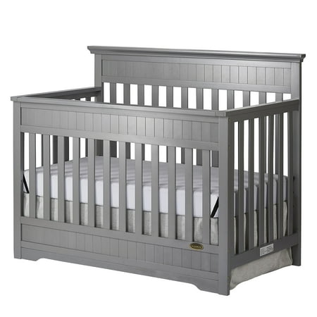 Dream On Me Chesapeake 5-In-1 Convertible Crib-Color:Storm Grey,Finish:Storm Grey