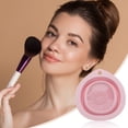 thumbnail image 6 of Unique Bargains Teardrop Shape Makeup Brush Cleaning Mat 1 Pc Pink, 6 of 6