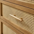 thumbnail image 2 of Better Homes & Gardens Springwood Caning 3-Drawer Nightstand with USB, Light Honey finish, 2 of 9