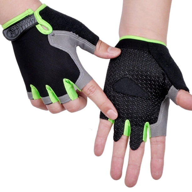 Guantes de Ciclismo antideslizantes para hombres y mujeres, antisudor, medio dedo, transpirables, antigolpes Fivean Guantes deportivos