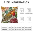 thumbnail image 5 of BANET Hand Painting Flowers Pattern Decorative Soft Throw Pillow Case Cushion Covers  White, 5 of 5