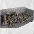 thumbnail image 5 of Fine Art Soft Flannel Fleece Throw Blanket, Leaves and Random Paintbrush Strokes, Cozy Plush for Indoor and Outdoor Use, 50" x 60", Grey Multicolor, by Ambesonne, 5 of 5