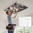 thumbnail image 4 of Gold Black Flower Magnetic Fluorescent Light Covers for Ceiling Lights 2x4Ft, Blossoming Botanical Prints Leaf Office Classroom Kitchen Drop Ceiling Light Covers Lighting Filters Shade Panel 2 Packs, 4 of 9