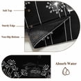 thumbnail image 2 of Black Dandelion Round Rug 5ft Washable Circle Kitchen Rugs Non Slip Spring Modern Minimalist Country Flower Large Area Rug Indoor Floor Carpet for Bedroom Living Room Home Office Dining Room Nursery, 2 of 8