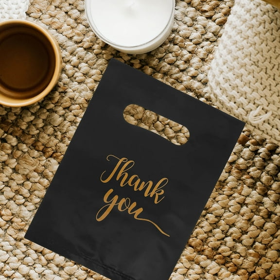 GOOHOCHY 100 Pcs Thank You Present Bags Gift Wrapping Shopping