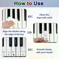 thumbnail image 4 of Pegatinas para Teclado de Piano Uxcell para 88/61/54 Teclas, Etiquetas de Notas de Piano Removibles, Negro, 4 of 7