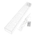 thumbnail image 2 of yuksok Rectangular Flower Vase Acrylic Flower Vase Clear Long Rectangle Vase Rectangle 60x10x6.5cm 24 Hole, 2 of 9