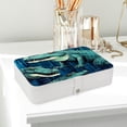 thumbnail image 6 of Crocodile Portable PU Leather Jewelry Display Organizer Box with Removable Compartment, 6 of 6
