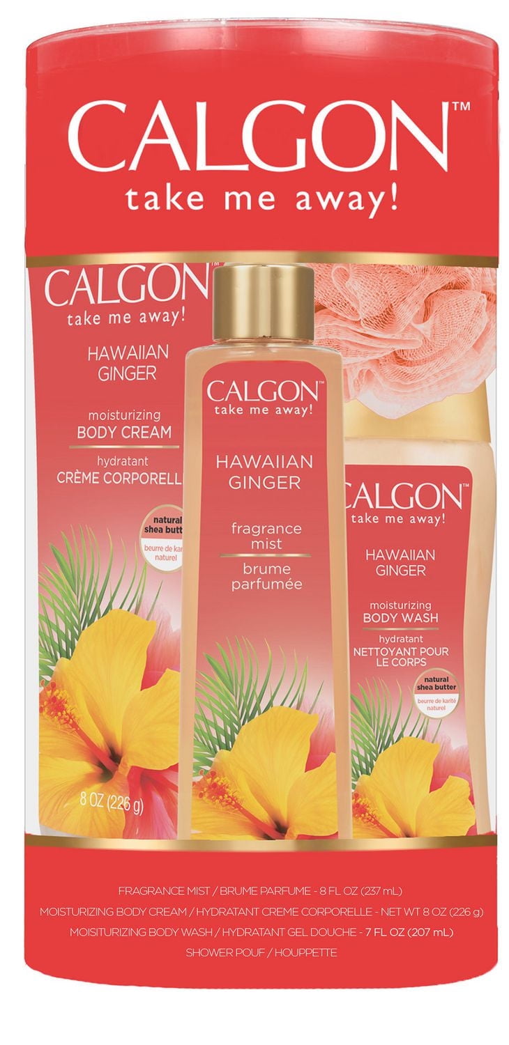 Calgon Take Me Away! Hawaiian Ginger 4 Piece Gift Set