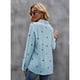thumbnail image 4 of Blusa túnica de manga larga, camisa elegante con cuello en V, camisa con botones, camisa informal holgada de manga larga, 4 of 7