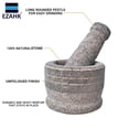 thumbnail image 3 of Grey Stone Mortar & Pestle Set For Spices - Okhli Masher - Khalbatta Stone | Natural & Traditional Grinder, Musal, Well Design For Kitchen, Home, Herbs (5.5 Inch), 3 of 4