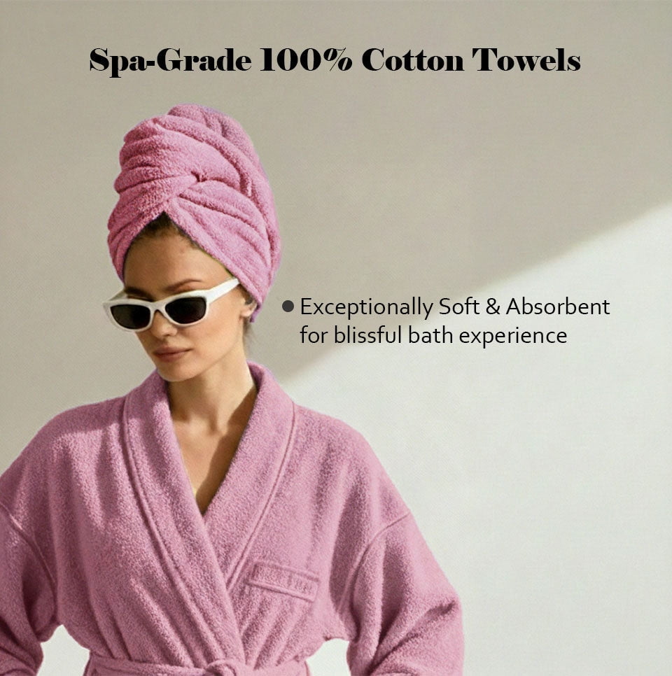 Superior Miami 100% Cotton Lightweight 6-Piece Towel Set, Lilac