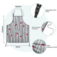 thumbnail image 7 of Gray Christmas Cardinal Bird Pattern Kids Aprons for Girls and Boys,Adjustable Neck Strap Toddler Aprons for Kids Cooking Baking, 7 of 7
