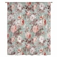 thumbnail image 2 of Pink Green Spring Floral Sheer Curtains 72 Inches Long, Vintage Botanical Summer Light Filering Curtains, Breathable Simi Curtain Privacy Drapes for Living Room Bedroom Lightweight Window Treatment, 2 of 9