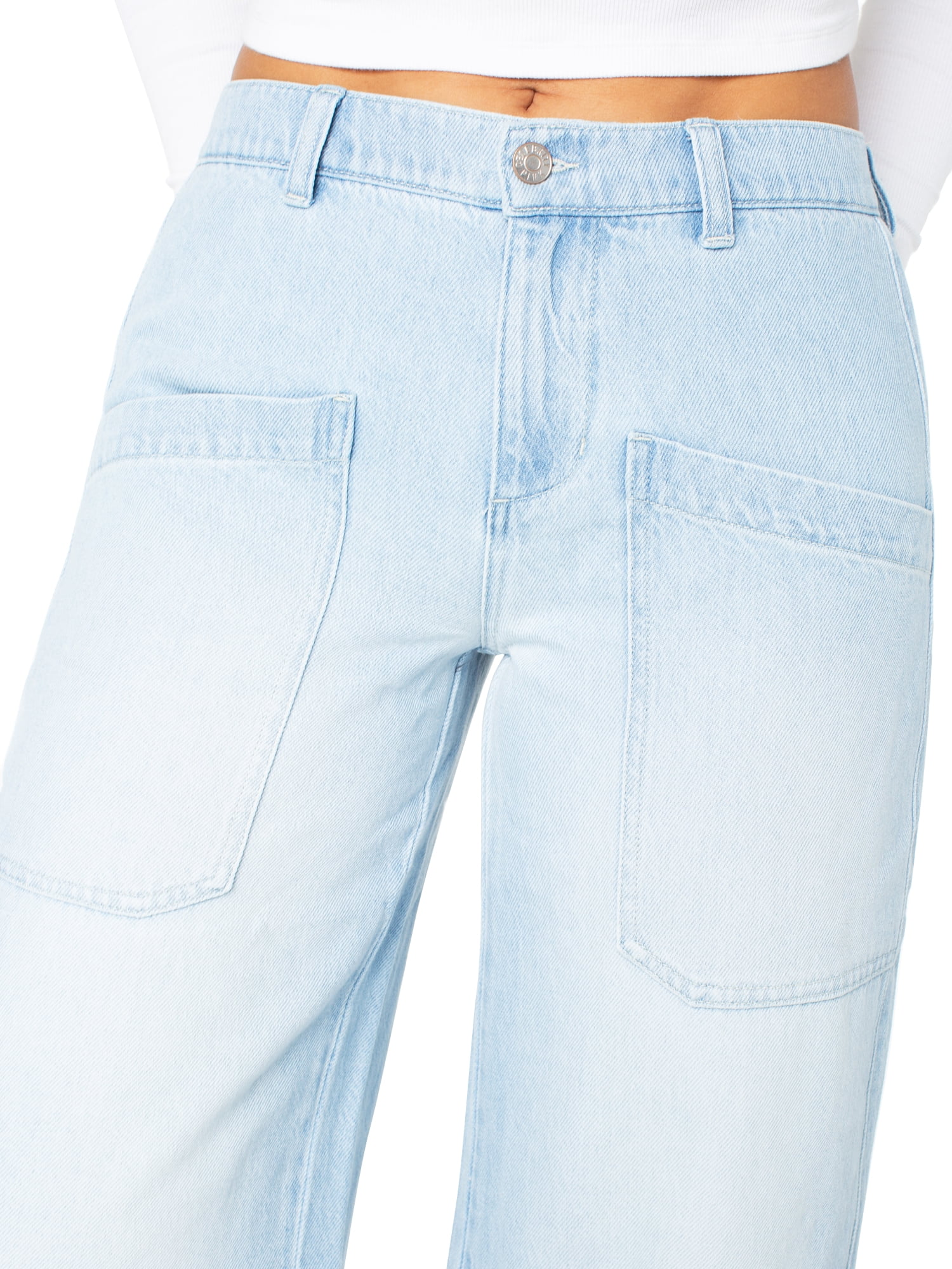 Celebrity Pink Women's and Women's Plus Wide Leg Gardener Jeans, Sizes XS-4X