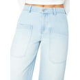 thumbnail image 5 of Celebrity Pink Women's and Women's Plus Wide Leg Gardener Jeans, Sizes XS-4X, 5 of 5