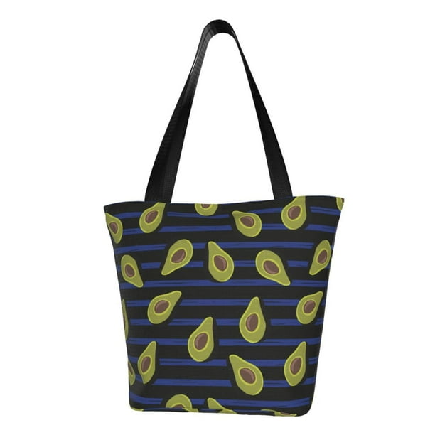 Fotbe Avocado Bolsa de Playa con Estampado, Bolsa de Hombro, Bolsa de Mano Espaciosa, Bolsa de Viaje Ligera, Bolsa de Compras Versátil