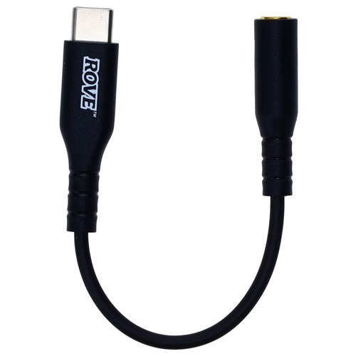 ROVE 3inch USBC To Headphone Jack Adapter Black 3inch USBC To