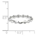 thumbnail image 4 of 925 Sterling Silver Stackable Expressions Polished Diamond Ring Size: 5; for Adults and Teens; for Women and Men, 4 of 4