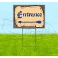 thumbnail image 1 of Medieval Fair Entrance Left Arrow Blue Scroll (18" X 24") Yard Sign, Includes Metal Step Stake, 1 of 6