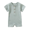 thumbnail image 2 of JUMEYU Newborn Romper for Boys Baby Boys Girls Romper Infant Funny Romper Outfit 0 3 6 9 12 18 24 Months (Light Green,18-24 Months), 2 of 4