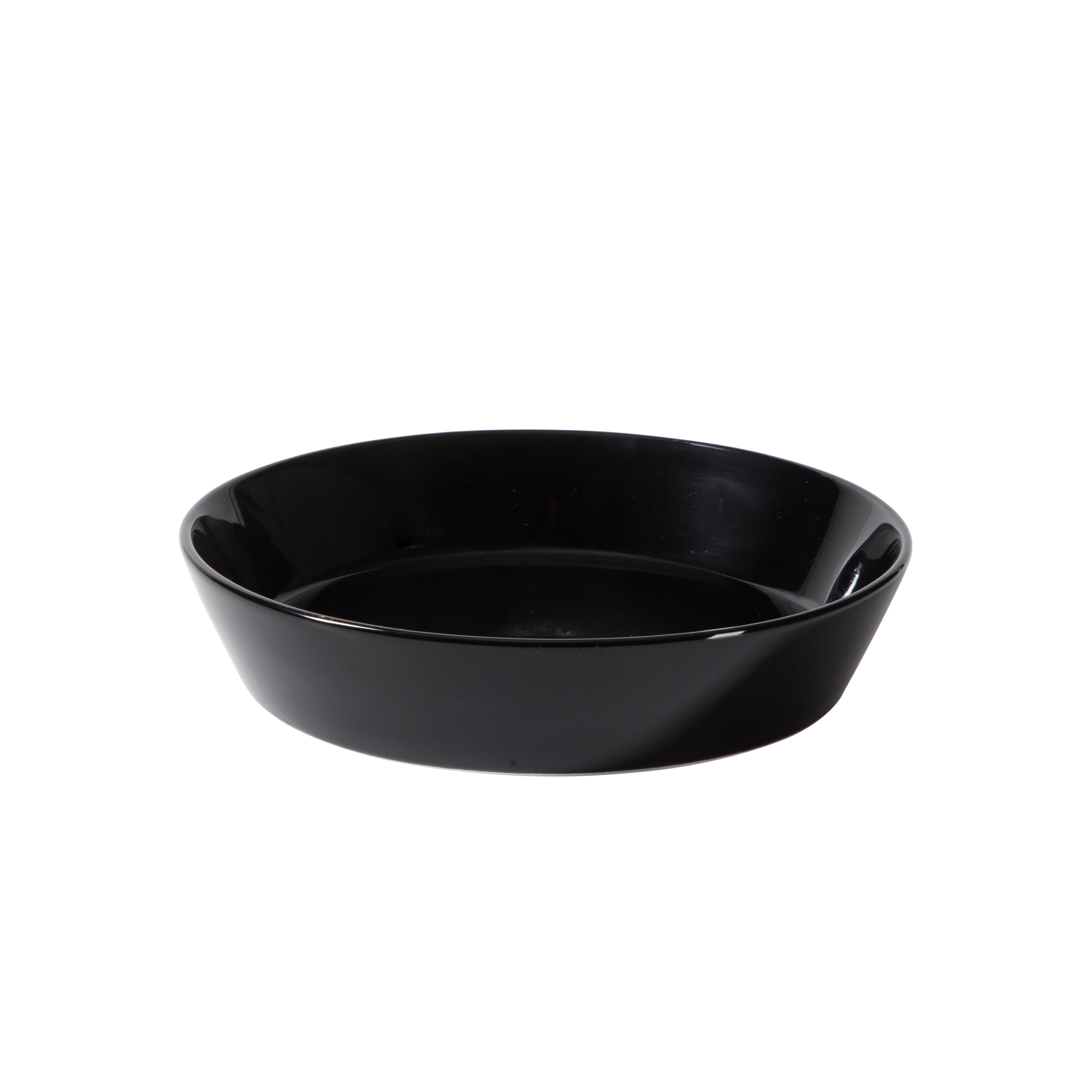 Martha Stewart Everyday Faretta Black 12-Piece Fine Ceramic Dinnerware Set