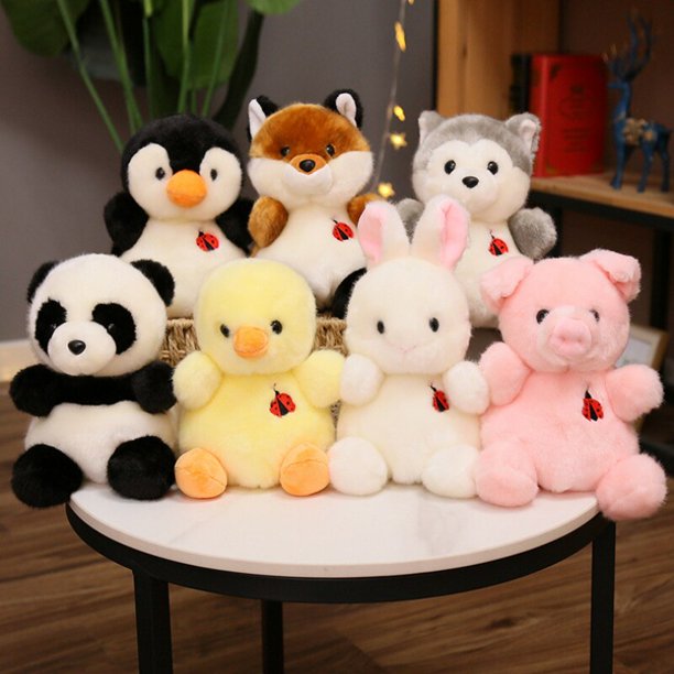 20cm 6 Styles Kawaii Panda Rabbit Husky Plush Animal Toy Cute Soft Cartoon Lovely Stuffed animal Room Decor Gifts Kids Girls Toy zhangyuxiang LED