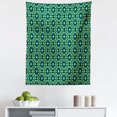 thumbnail image 1 of Ethnic Tapestry, Floral Motif Ornamental Geometric Petals Timeless Oriental Pattern, Fabric Wall Hanging Decor for Bedroom Living Room Dorm, 5 Sizes, Yellow Teal and Blue, by Ambesonne, 1 of 1