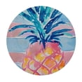thumbnail image 4 of WYYP Pineapple Round Tablecloth 100% Polyester Fiber Outdoor Picnic Camping and Indoor Kitchen Dining Party White, 4 of 8