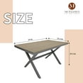 thumbnail image 2 of Mondawe Patio Dining Table 59" Brwon Rectangular Plastic Wood Outdoor Side Table w/ Imitation Wood Grain Pattern, 2 of 7