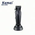 thumbnail image 2 of Kemei Kemei KM-2296 Professional Hair Clipper | Carbon Steel Blades & Wireless Charging Dock | 2500mAh Lithium Battery With 120min Runtime | Ultra-Quiet Trimmer For Men/Home Barber Use, 2 of 5