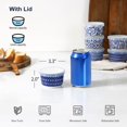 thumbnail image 5 of Selamica Ramekins with Lids 4 oz Oven Safe, Creme Brulee Ramekins Souffle Dishes with Covers, Stackable Ceramic Mini Ramekin Bowls Set for Dipping, Custard, Pudding, Baking, Set of 6, Vintage Blue, 5 of 5