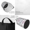 thumbnail image 4 of Balery Lilies Flowers Round Laundry Basket with Handles Waterproof Freestanding Laundry Hamper for Clothes Toys in the Dorm and Family-, 4 of 8